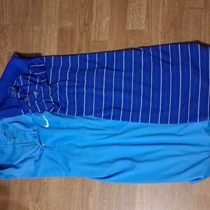 Nike Blue Polo Golf Shirts Set